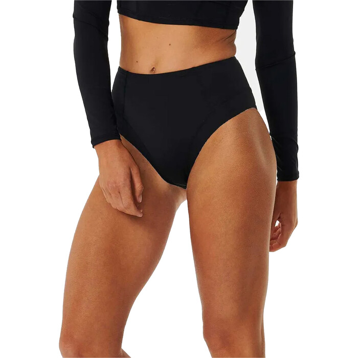 2024 Rip Curl Mujer Braguita De Bikini Mirage Ultimate High Cheeky 0B2WSW - Black